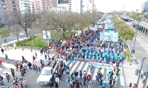 الأرجنتين..مسيرات حاشدة ببوينوس أيريس ضد السياسات الاقتصادية للحكومة عشية إضراب عام‎